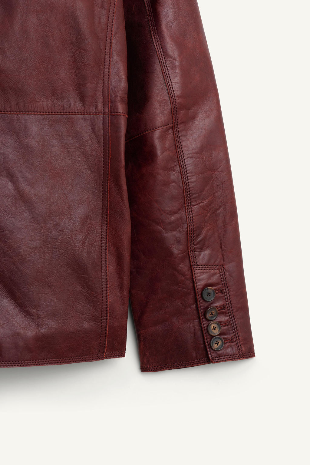 LIMITED EDITION LEATHER SUIT BLAZER - Zara фото 10