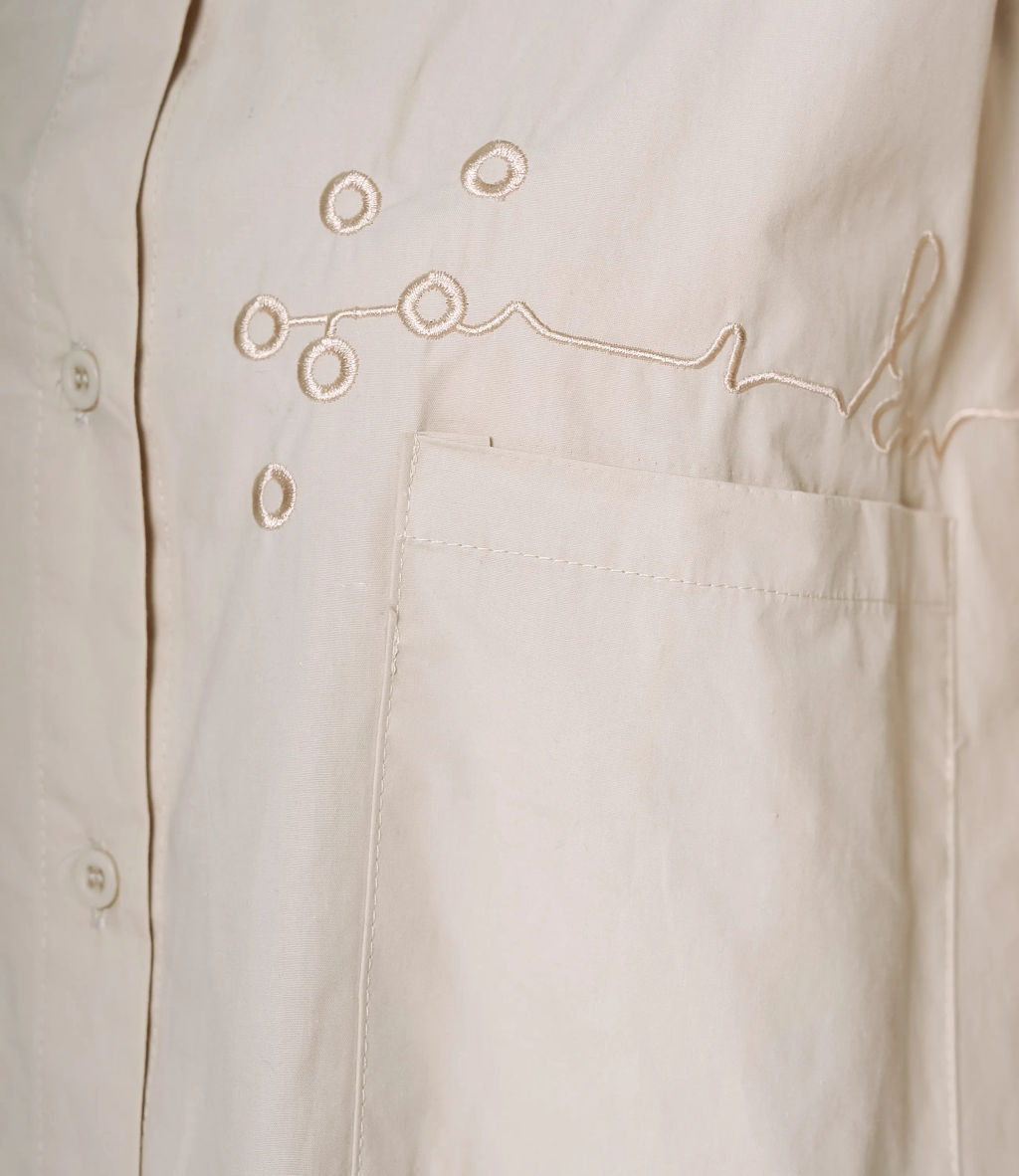 Рубашка #КТ2210 (3), бежево-серый - Dommod фото 5