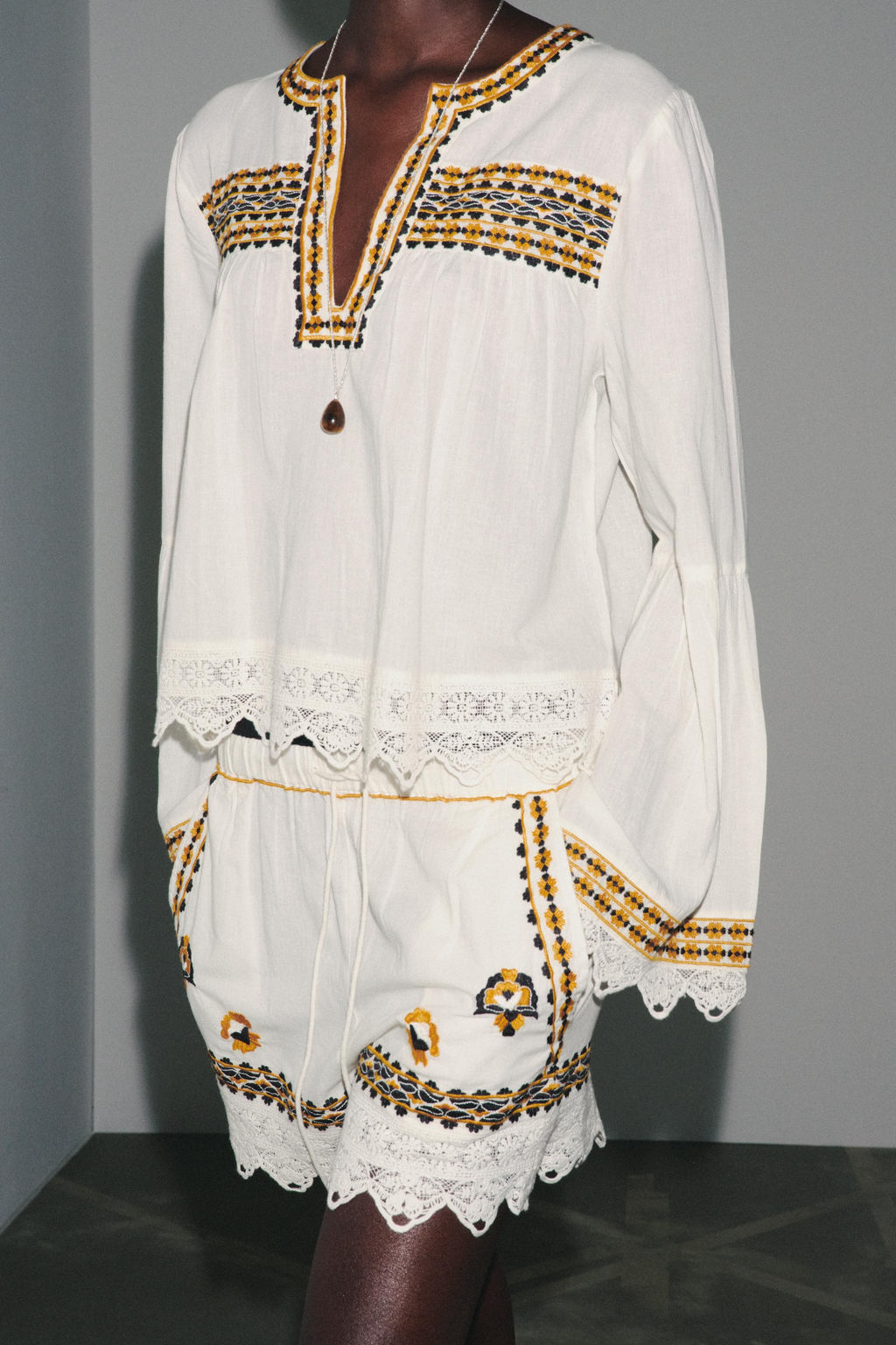 ZW COLLECTION EMBROIDERED SHIRT - Zara фото 11