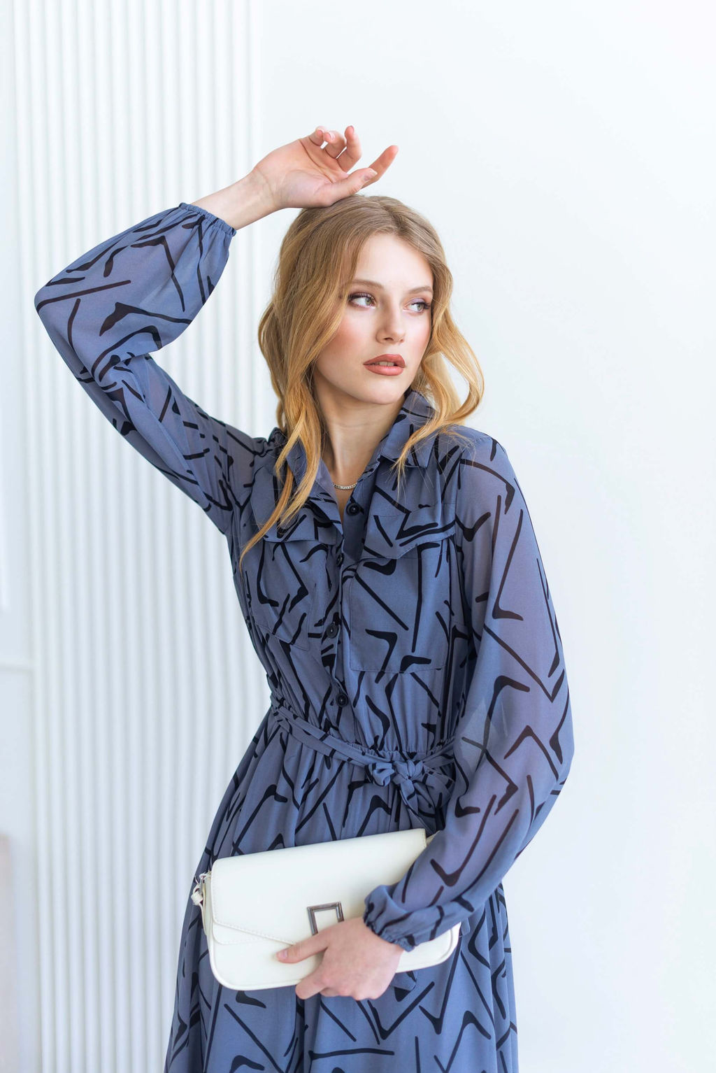 Платье Кэсси (серо-голубой) - Nadi bordo фото 6