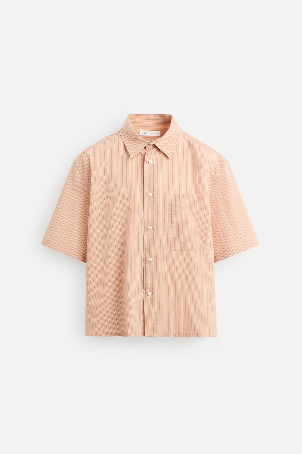 STRIPED CROPPED FIT SHIRT - Zara фото 8