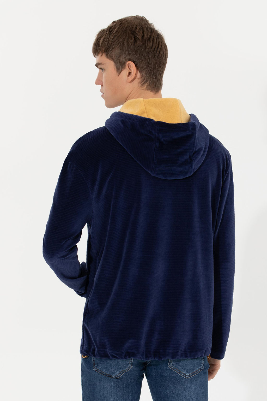 U. S. Polo Assn Мужская темно-синяя комфортная толстовка с капюшоном - U.s. polo assn фото 5