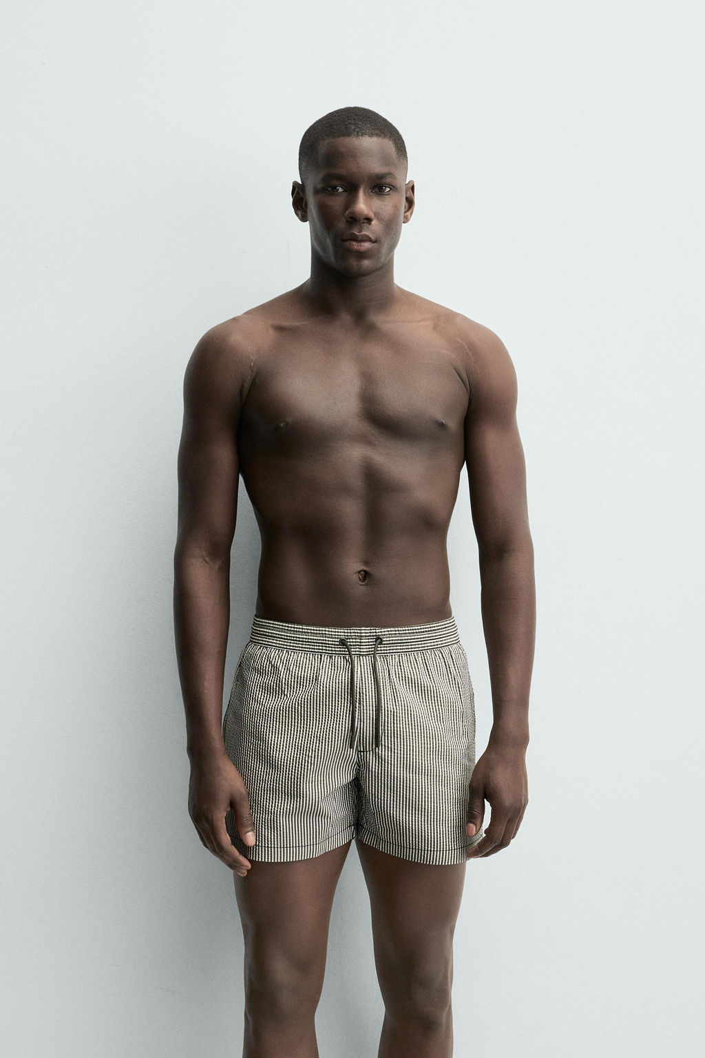 MEDIUM SEERSUCKER SWIMMING TRUNKS - Zara фото 2