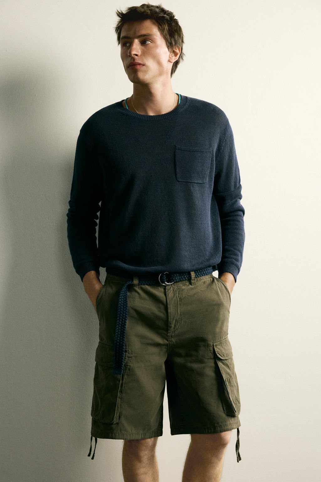 BERMUDA CARGO REGULAR FIT TRABILLAS / Khaki - Zara фото 6