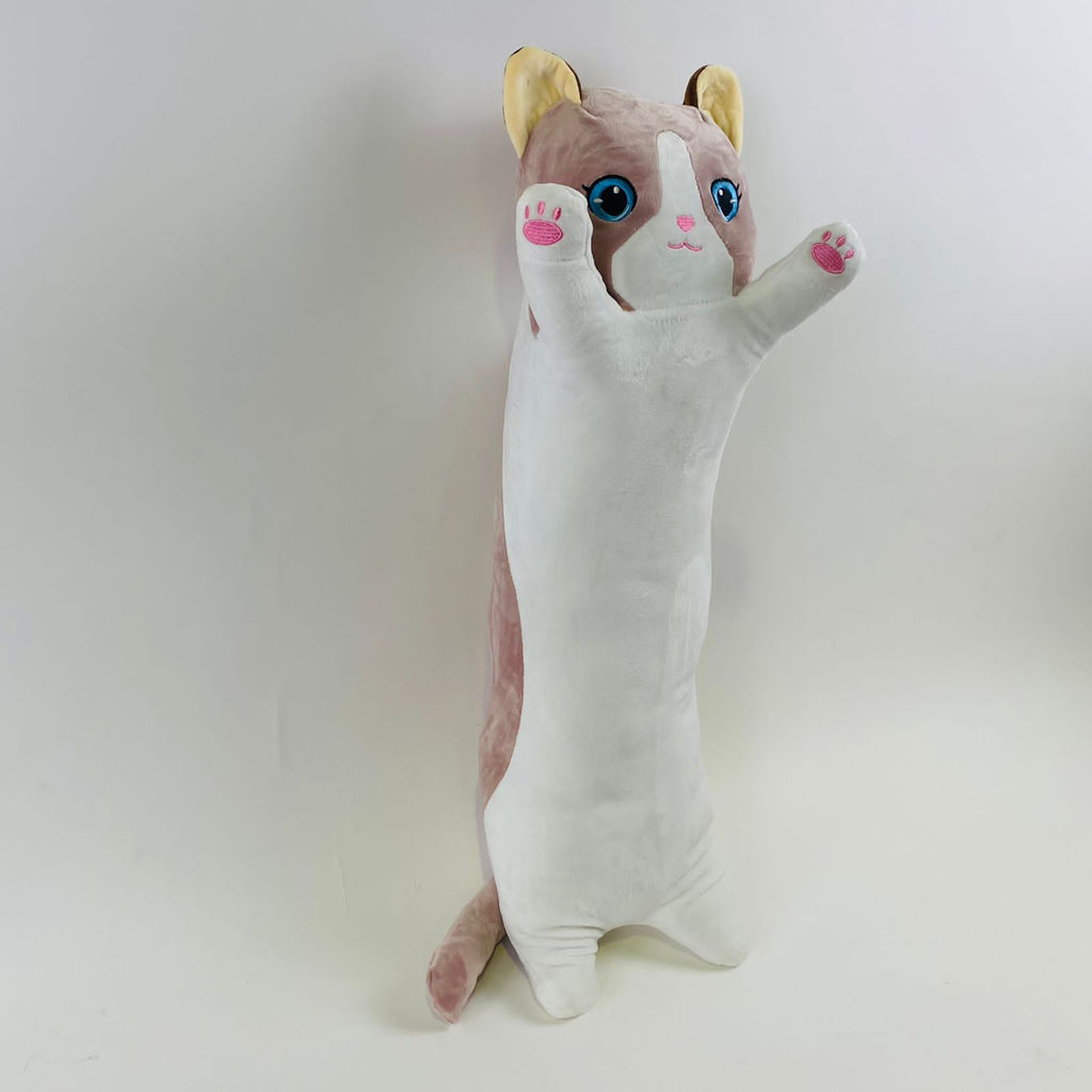 Мягкая игрушка Котик батон голубые глазки длинный 90 см - Storyland фото 6