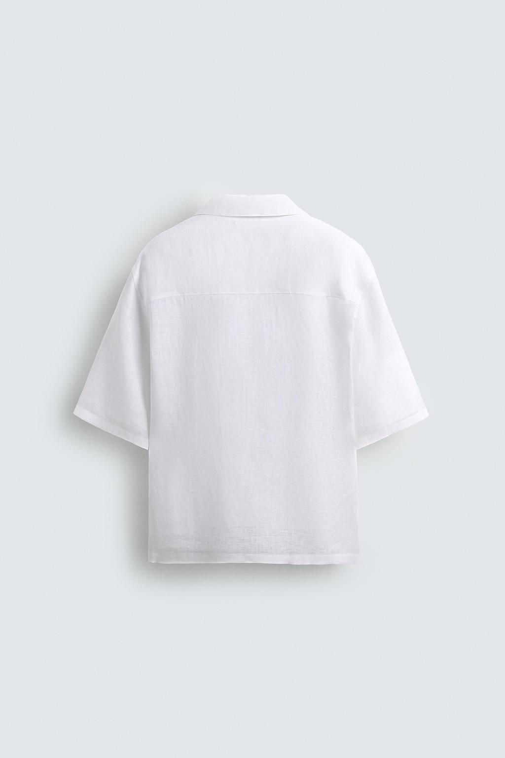 100% LINEN KIMONO SHIRT - Zara фото 18