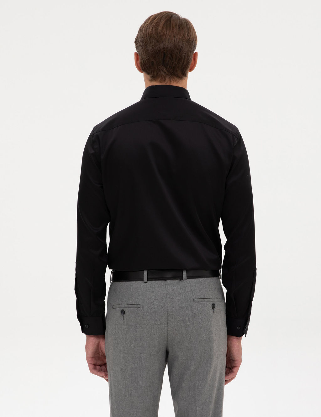 Siyah Slim Fit Uzun Kollu Basic G_mlek - Pierre cardin фото 12