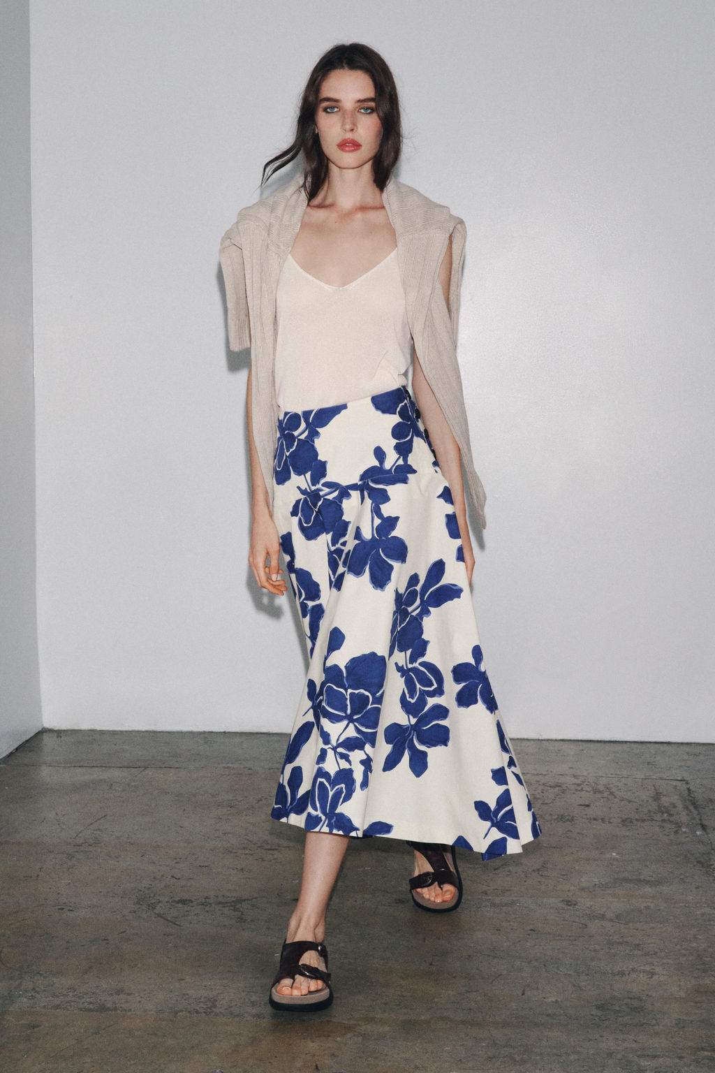 ZW COLLECTION FLORAL MIDI SKIRT - Zara фото 10