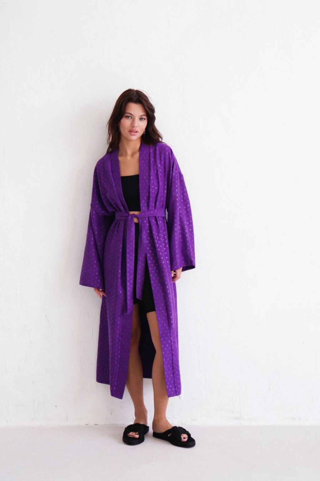 Кимоно длинное фиолетовое - Martichelli фото 7