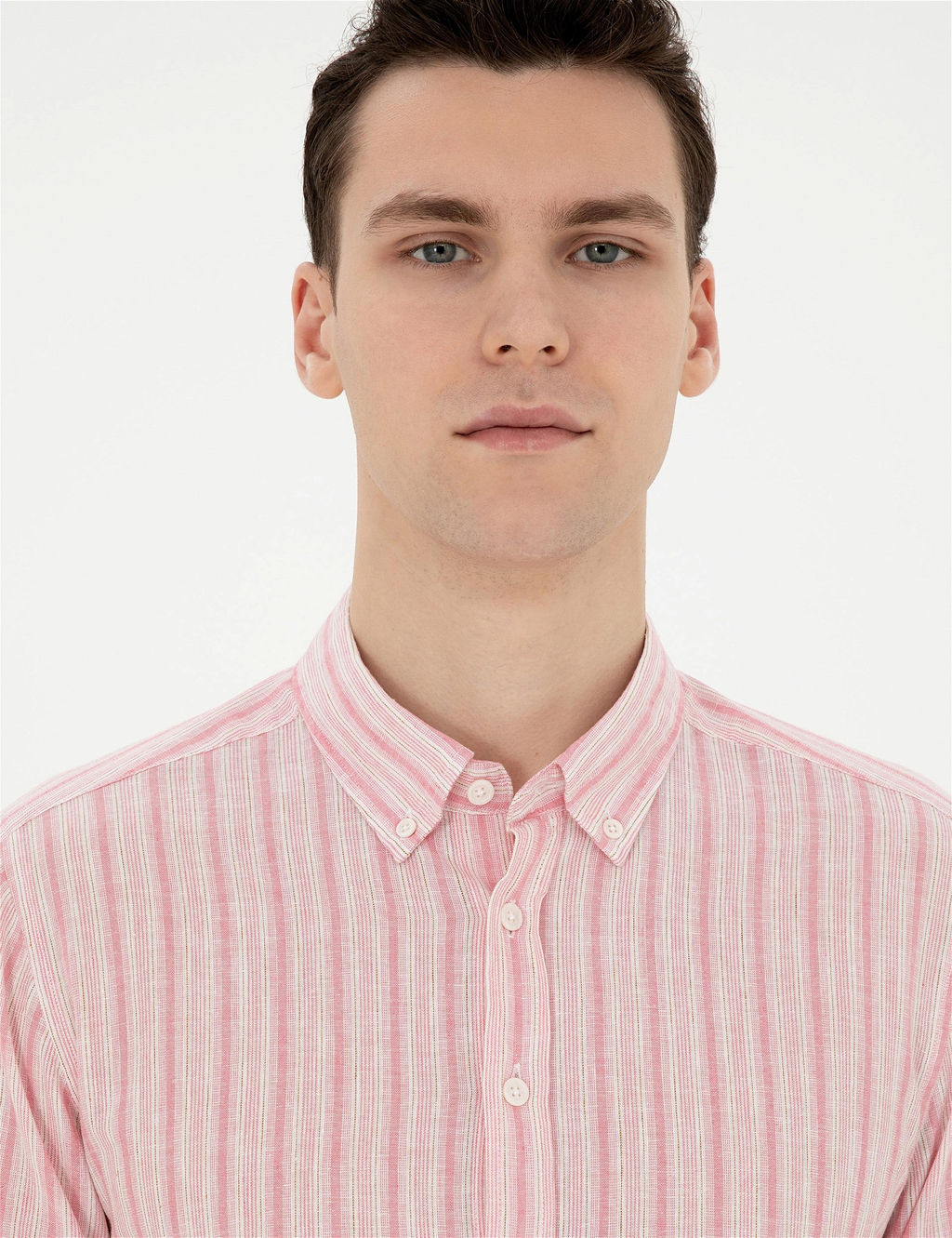 Pembe Slim Fit Uzun Kollu G_mlek - Pierre cardin фото 2