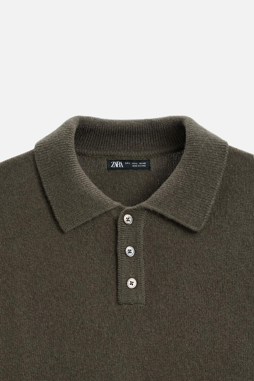 WOOL KNIT POLO SHIRT - Zara фото 8