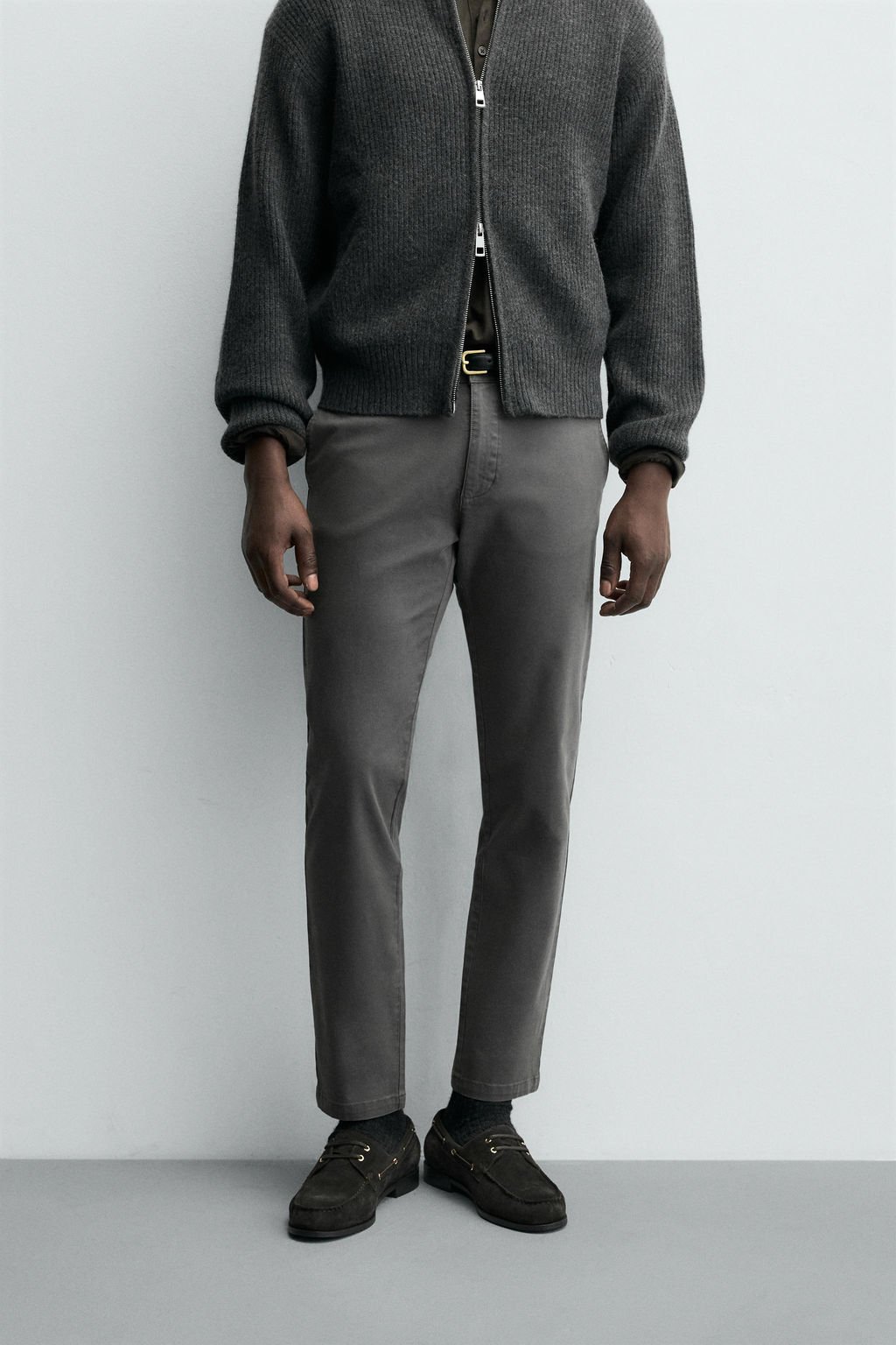 PANTAL?N CHINO SKINNY FIT / Gris antracita - Zara фото 2
