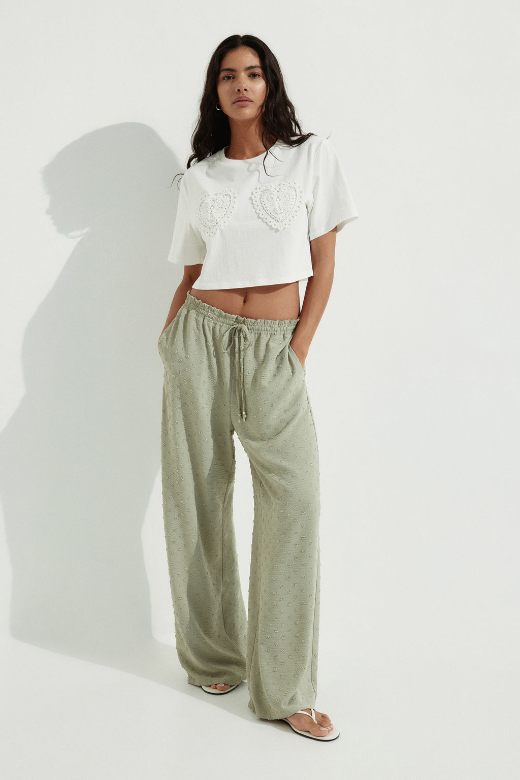 Pantal?n plumeti con cord?n de ajuste - H&m фото 4