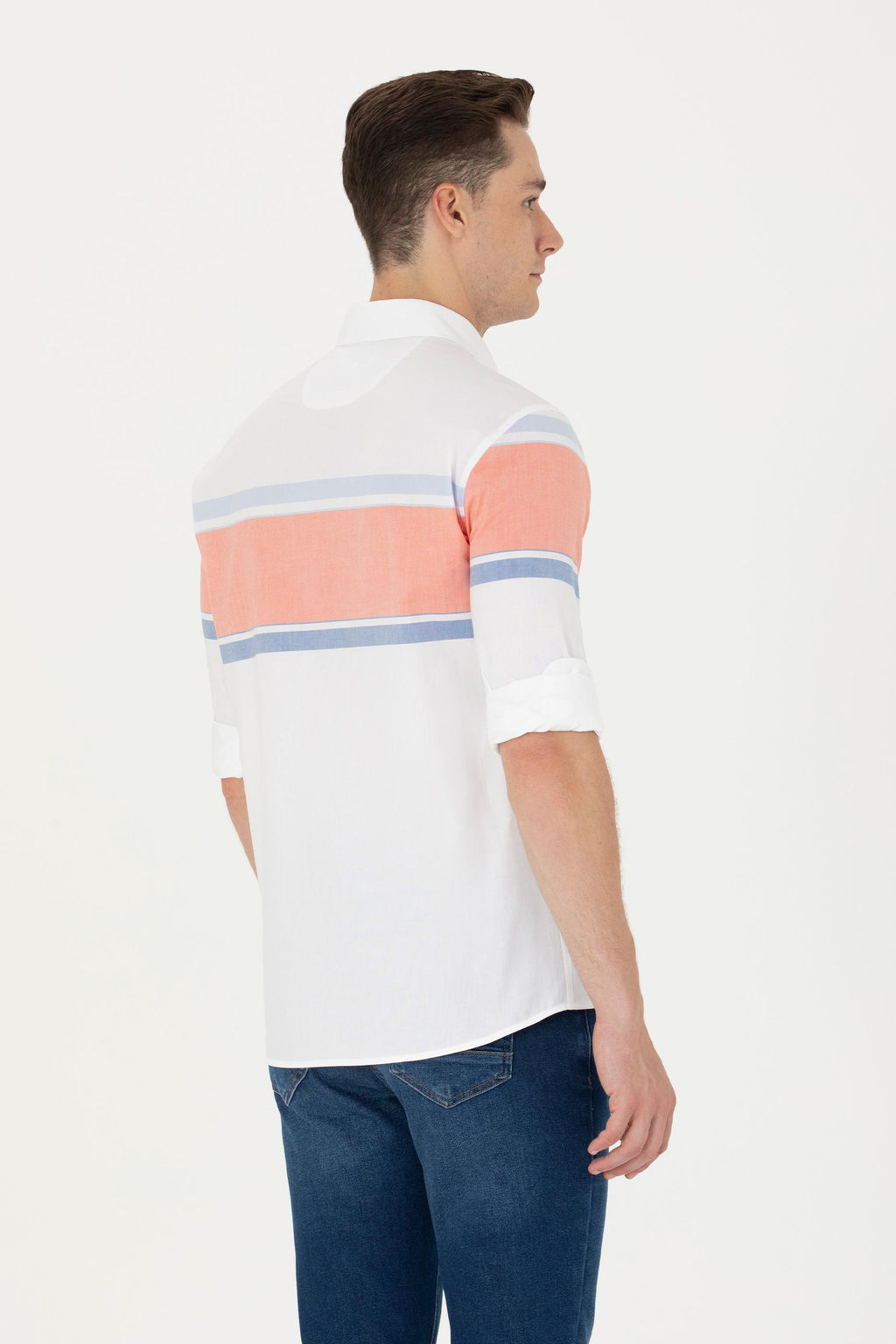 U. S. Polo Assn / Мужская белая рубашка с длинным рукавом - U.s. polo assn фото 12