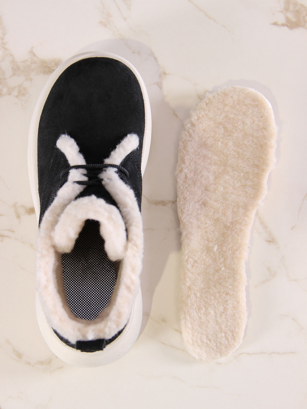 Ботинки EDART 308.927bе.Черный замша+бежевый/байка - Ed'art фото 2