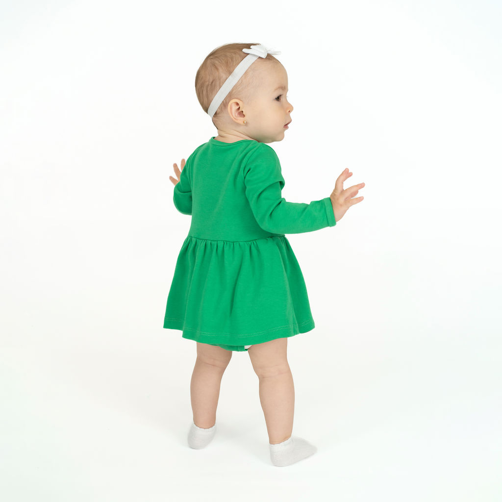 Боди-платье ясельное зеленое БД-1501 (68, 44)