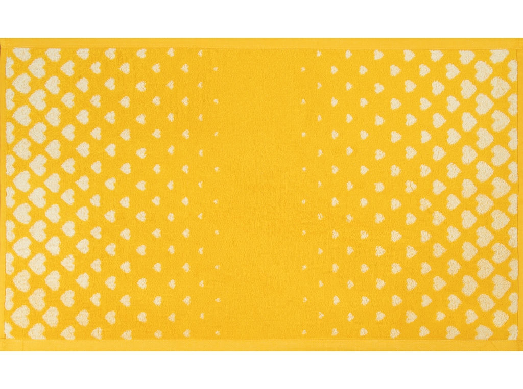 Полотенце махровое 6с104.411ж1 Градиент сердца(т.желтый4) 67х40см