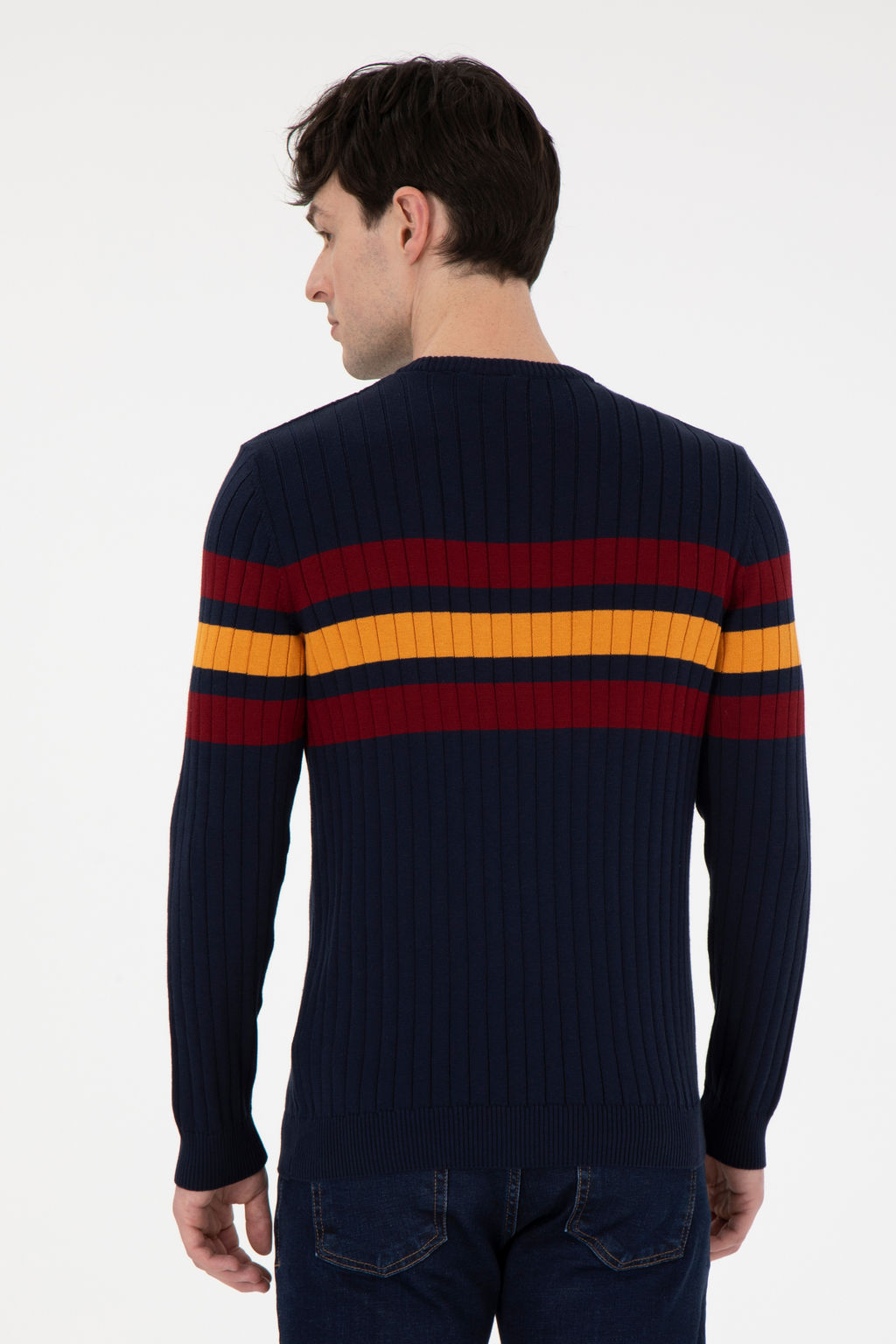 Erkek Slim Fit Bisiklet Yaka Lacivert Kazak - U.s. polo assn фото 12