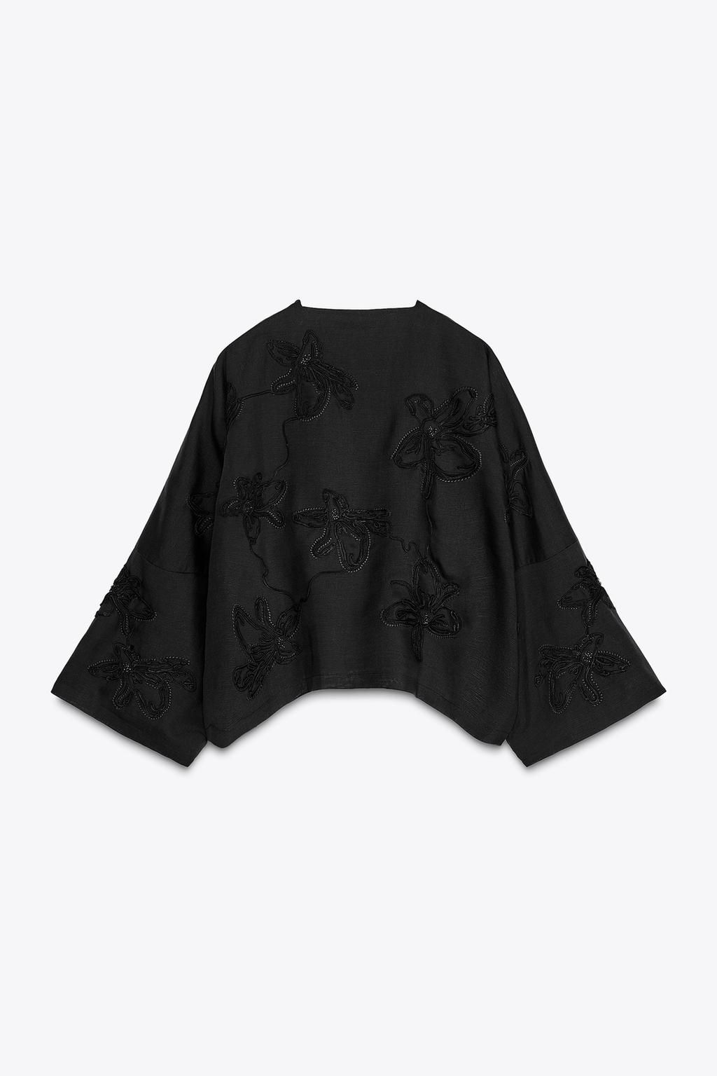 BEADED FLORAL KIMONO - Zara фото 6