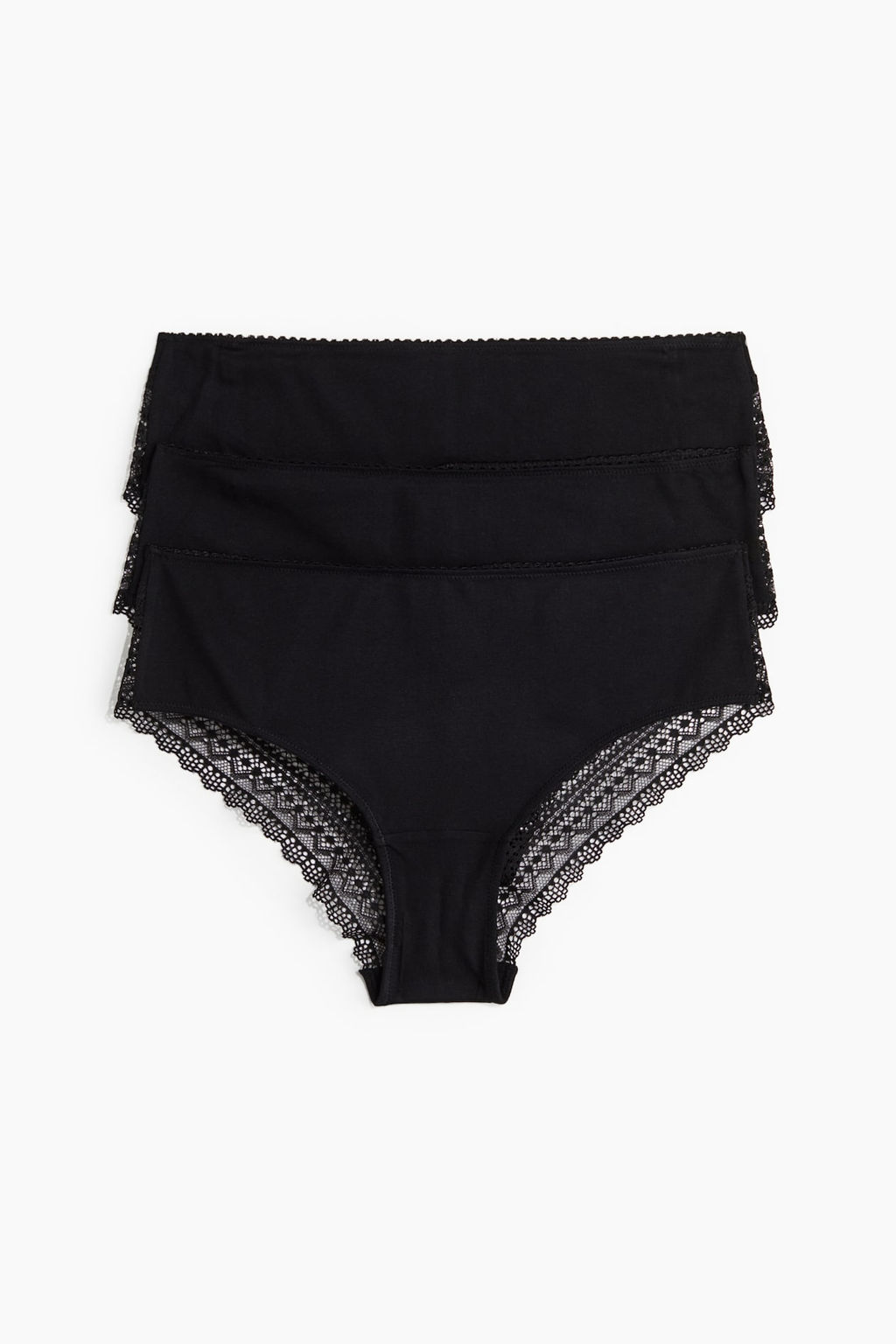 Pack de 3 bragas Hipster de encaje y algodon - H&m фото 4