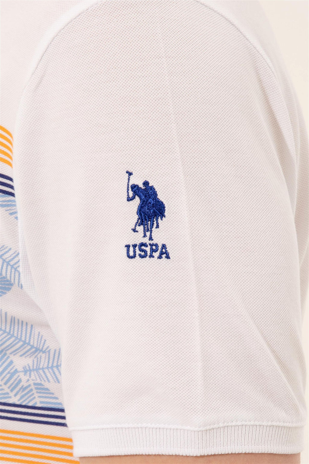 U. S. Polo Assn Мужская белая футболка с воротником-поло - U.s. polo assn фото 14