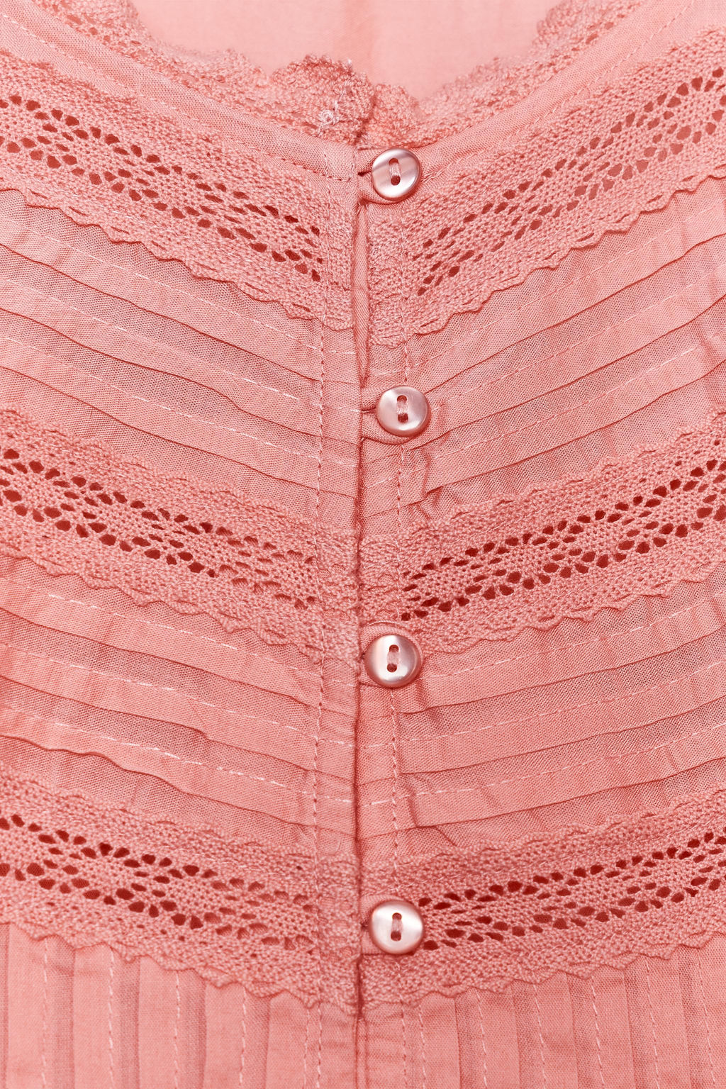 ROMANTIC LACE TRIM BLOUSE - Zara фото 7