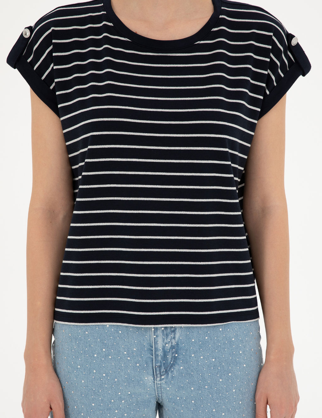 Lacivert Comfort Fit _izgili Ti__rt