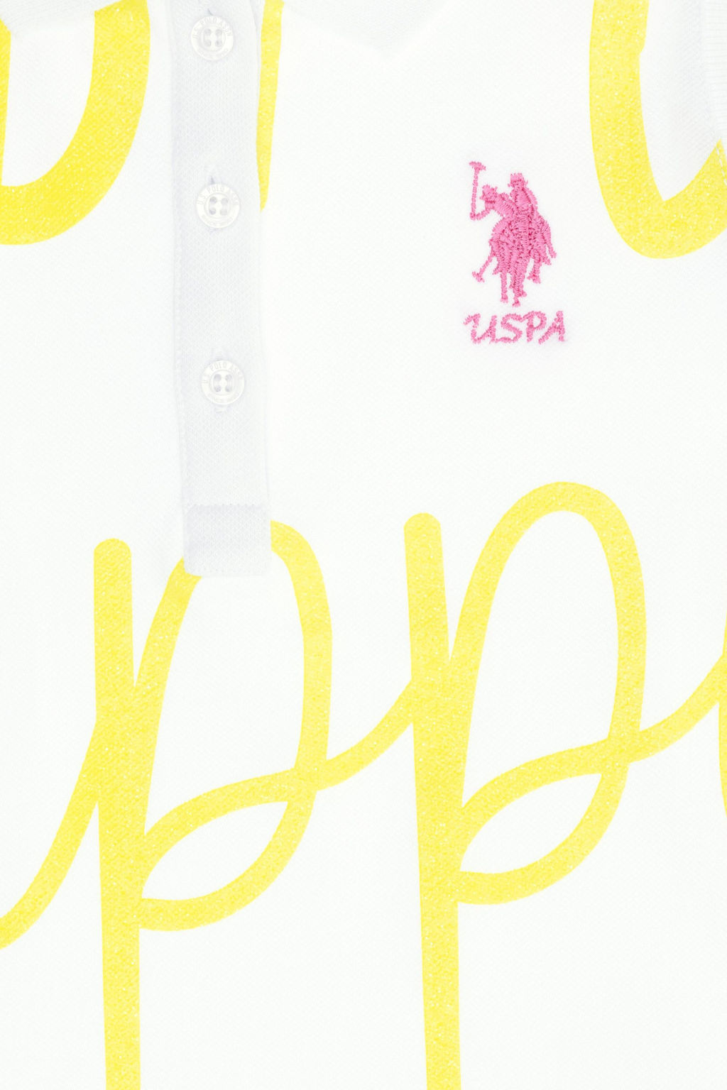 Белая футболка с воротником-поло для девочек - U.s. polo assn фото 9