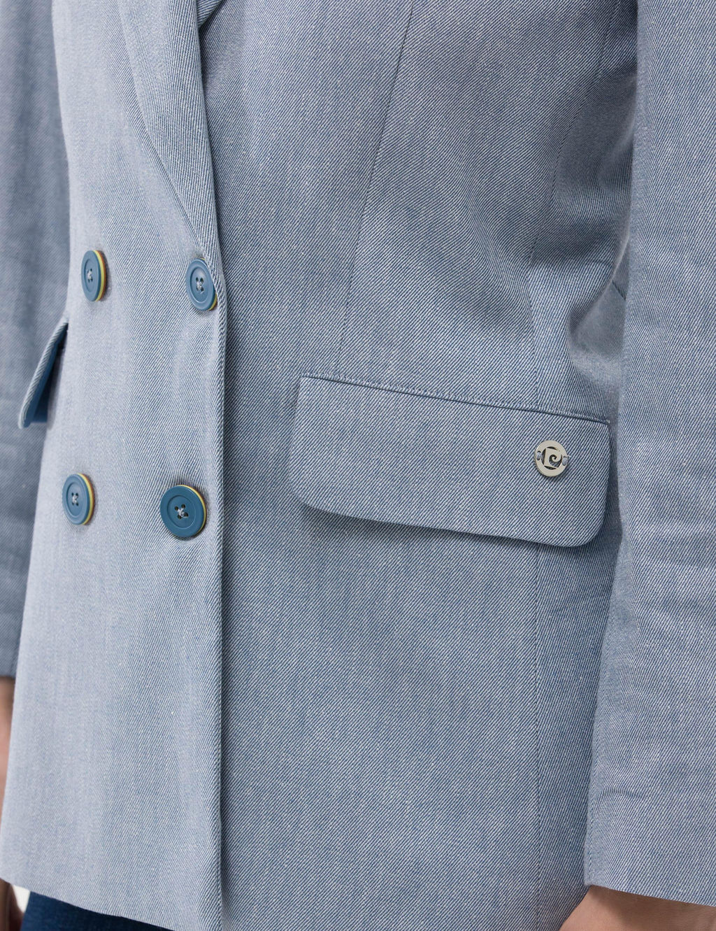 Mavi Keten Kar___ml_ Kruvaze Ceket - Pierre cardin фото 7