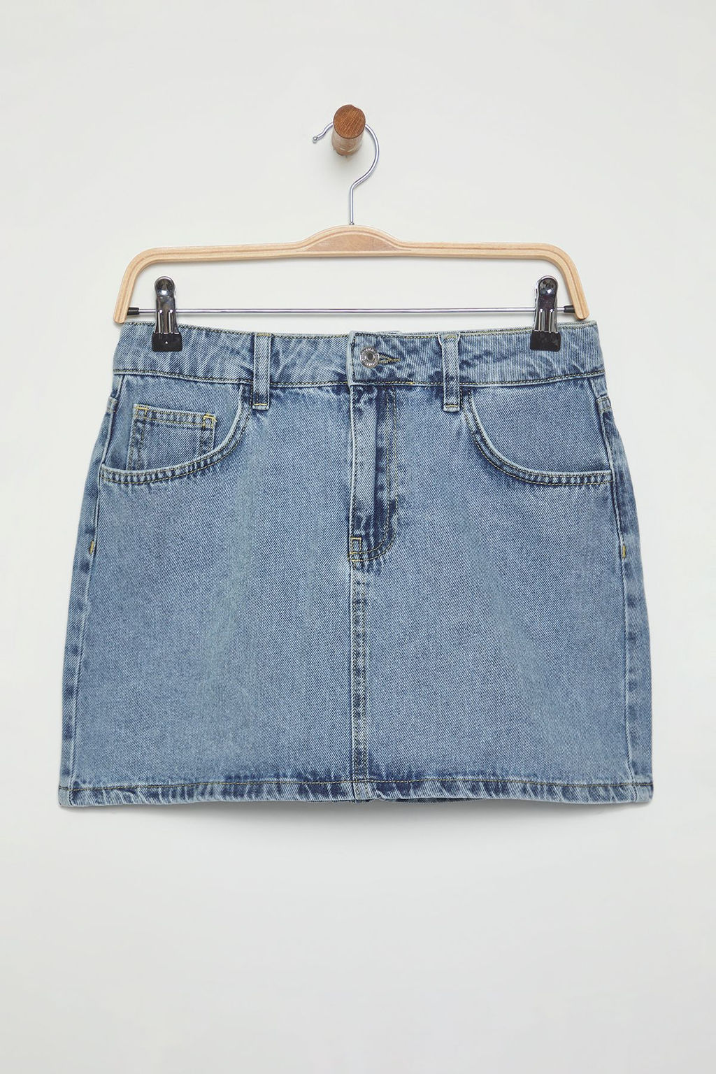 Trendyolmilla Mavi Mini Denim Etek TWOSS25ET00169