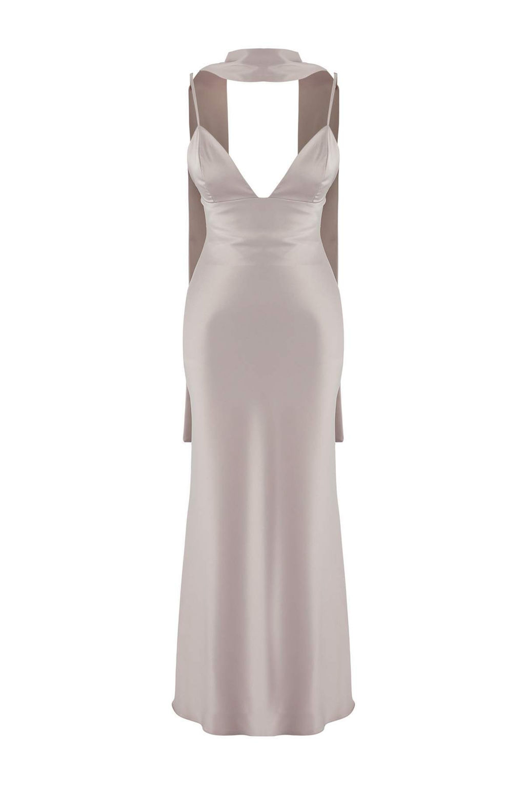 Kahverengi Sal Detayl? Saten Dokuma Maxi Abiye Gece Mezuniyet Elbisesi TPRSS25EL00312 - Trendyolmilla фото 36