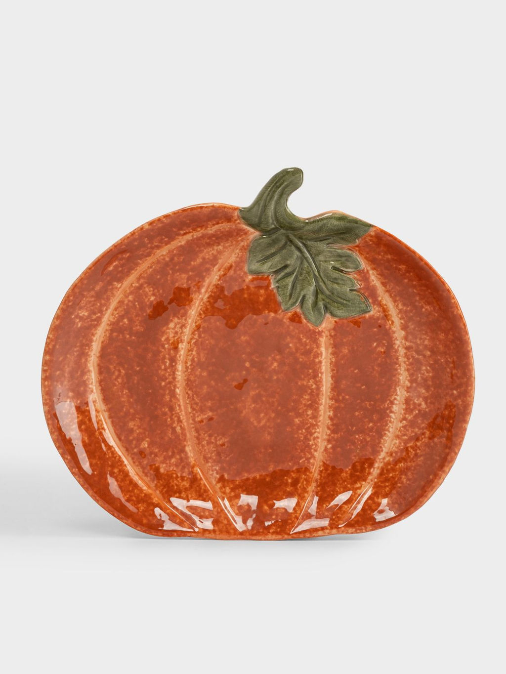 Блюдо, 23х19 см, керамика D, оранжево-зеленое, Тыква с листом, Bright pumpkin - Anna lafarg фото 3