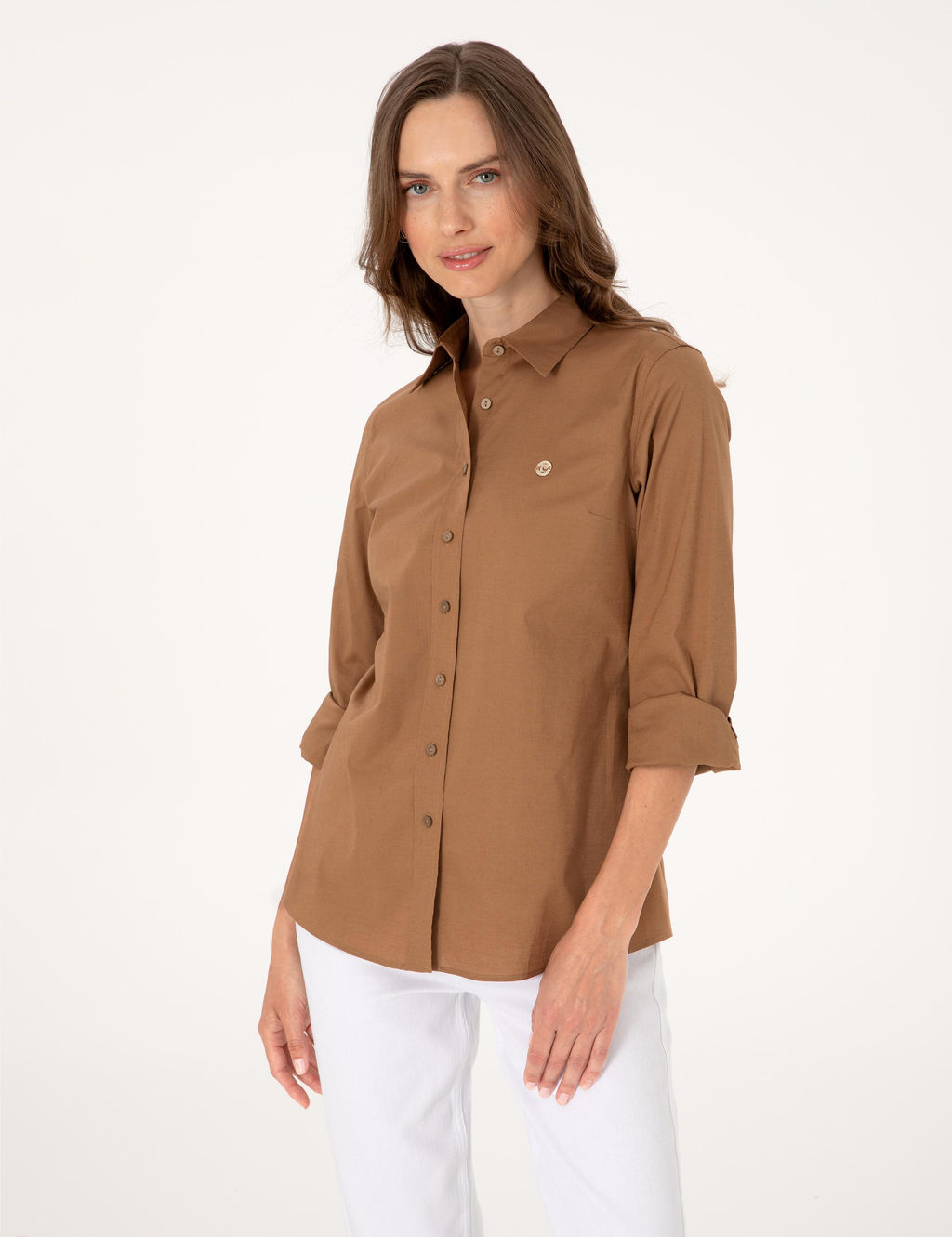 Camel Slim Fit Uzun Kollu G_mlek