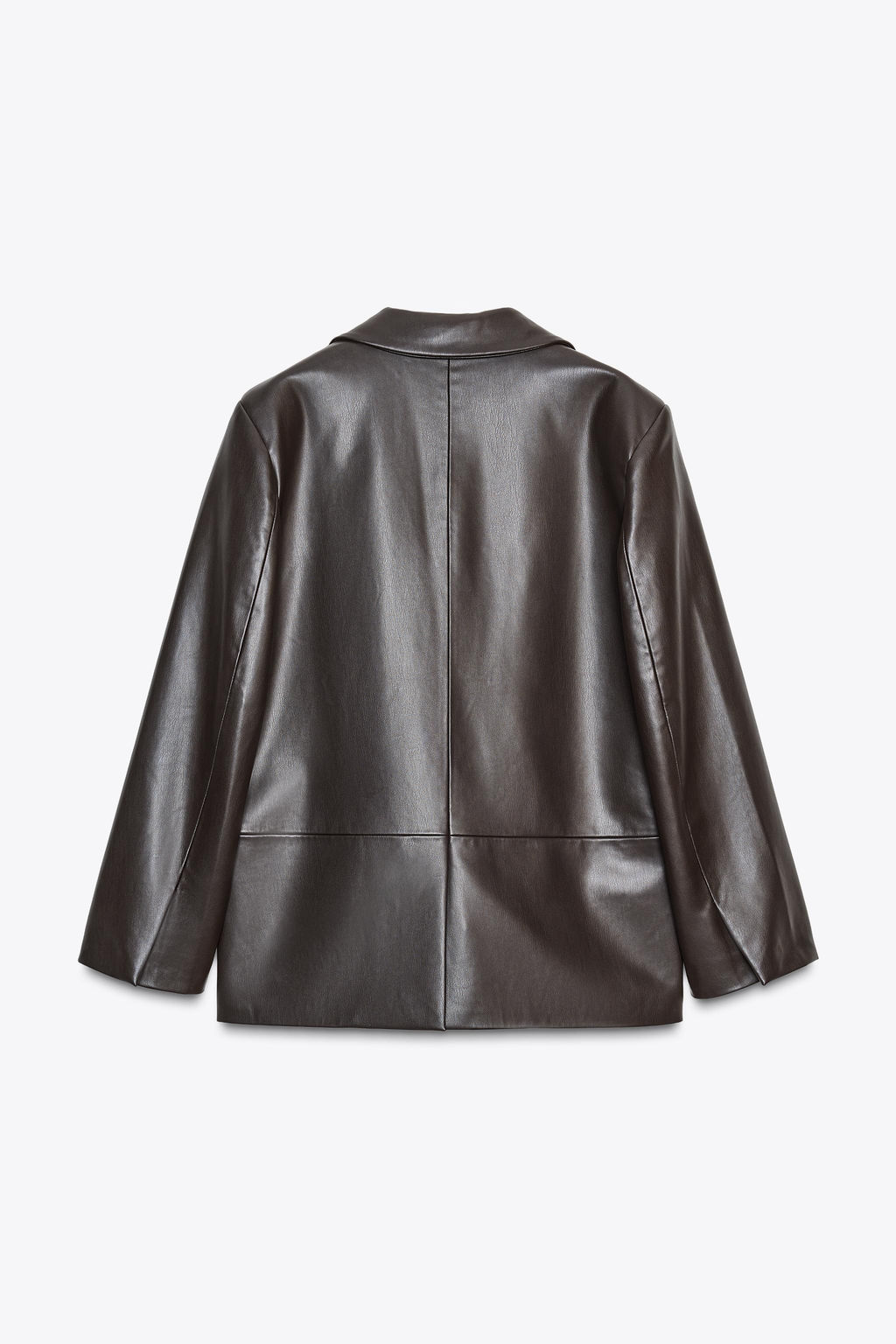 FAUX LEATHER STRAIGHT BLAZER - Zara фото 6