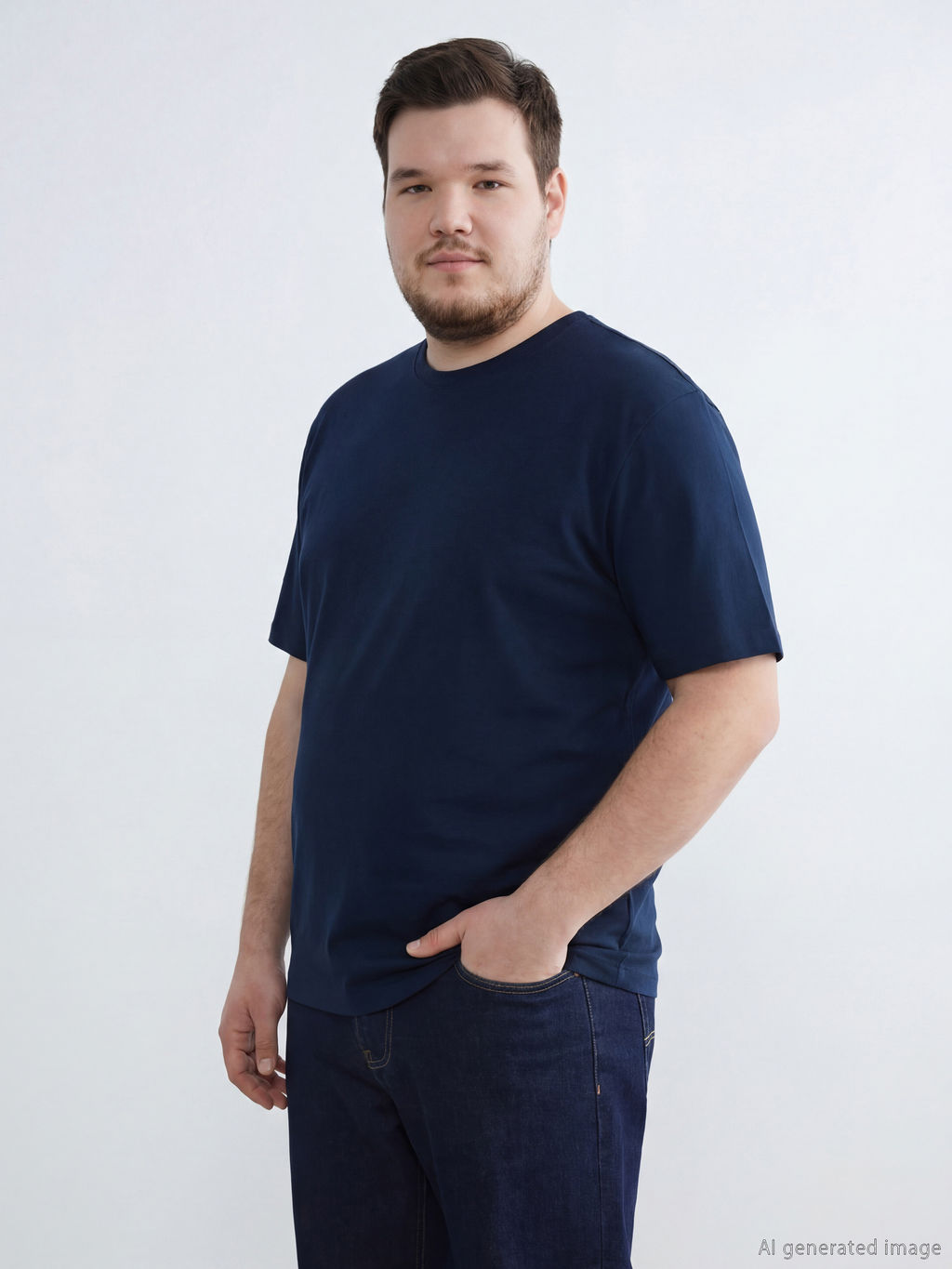 Bisiklet Yaka Penye Erkek Ti??rt