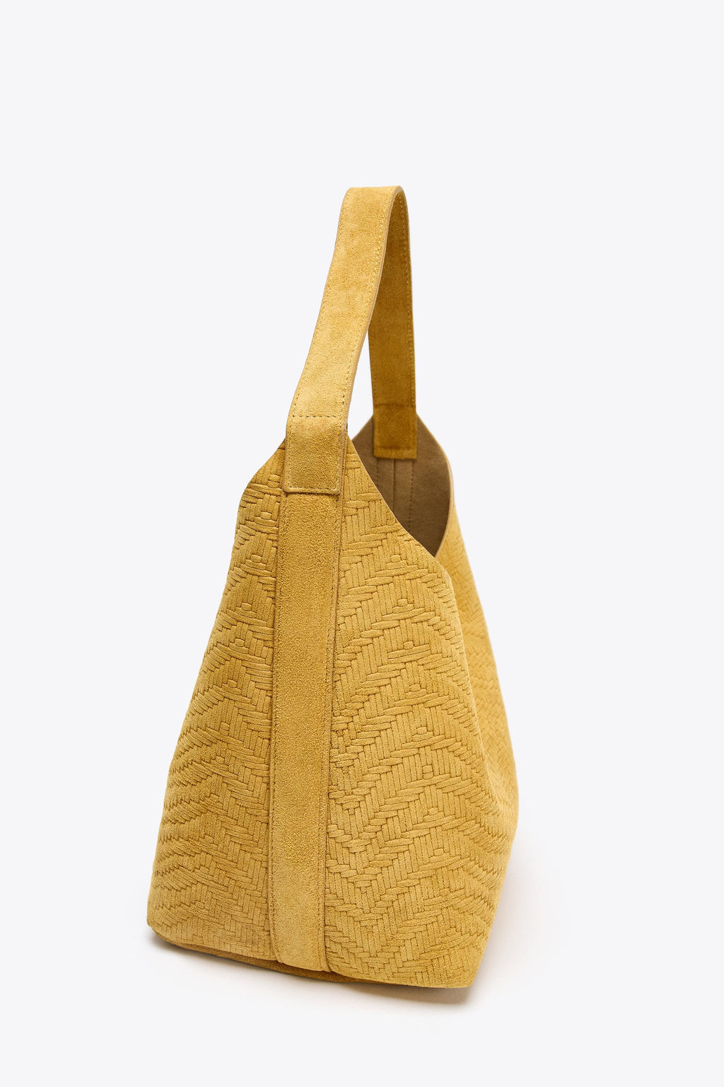 BRAIDED SPLIT SUEDE BAG - Zara фото 7
