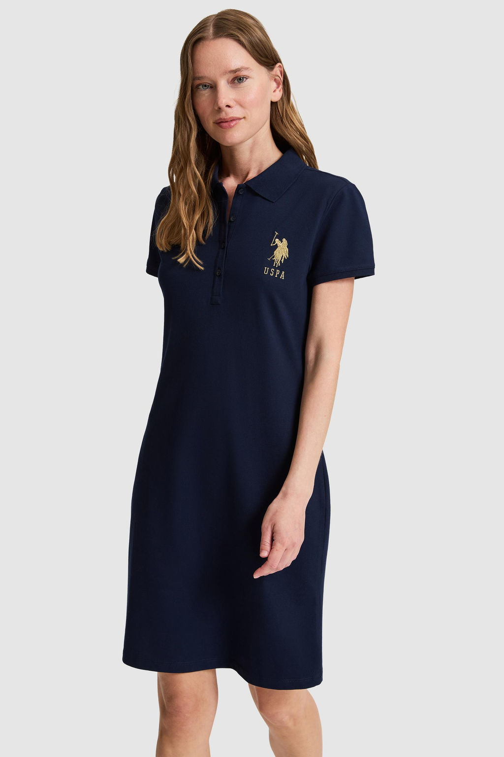 Kad_n Lacivert Polo Yaka _rme Elbise