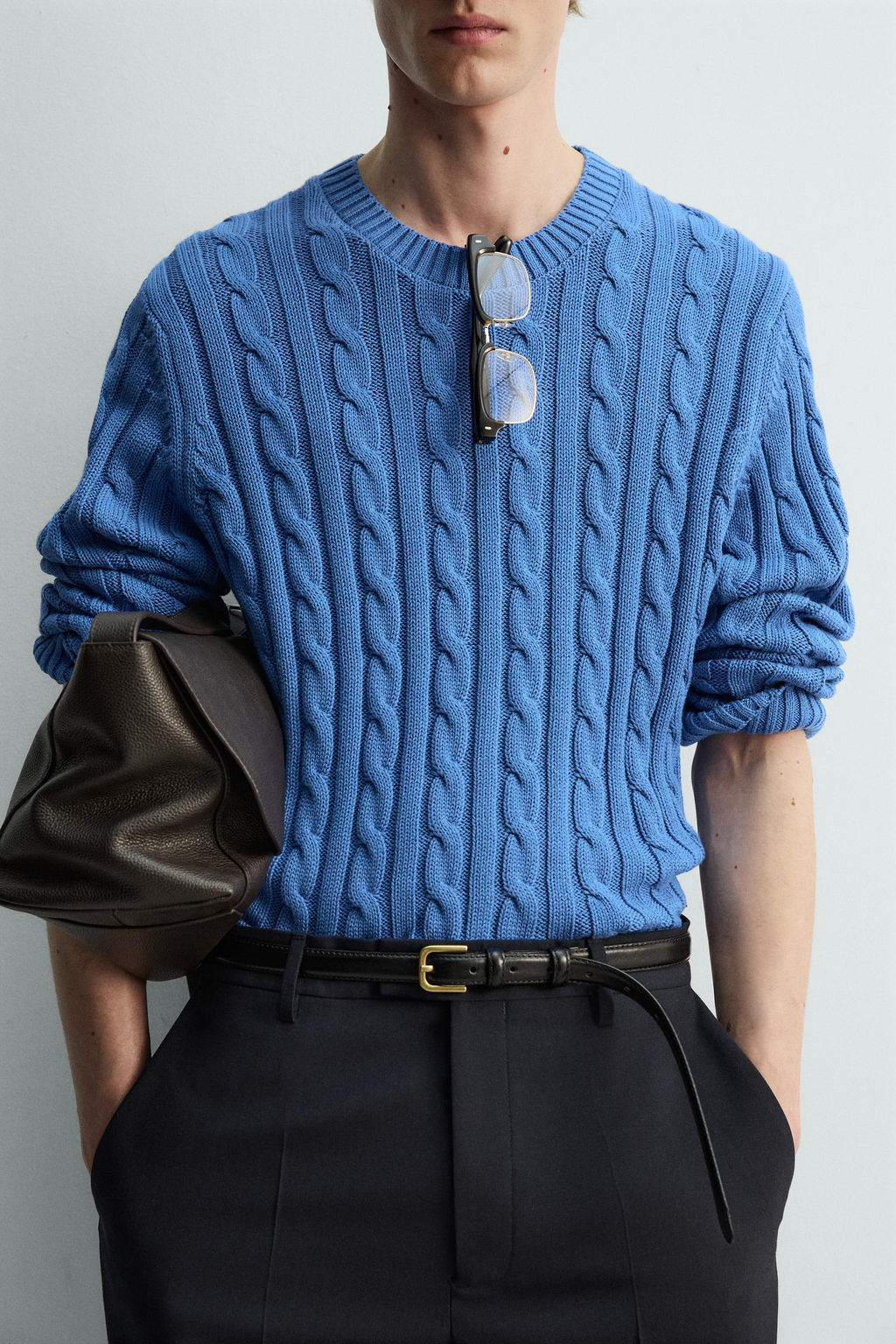 TEXTURED CABLE-KNIT JUMPER - Zara фото 6