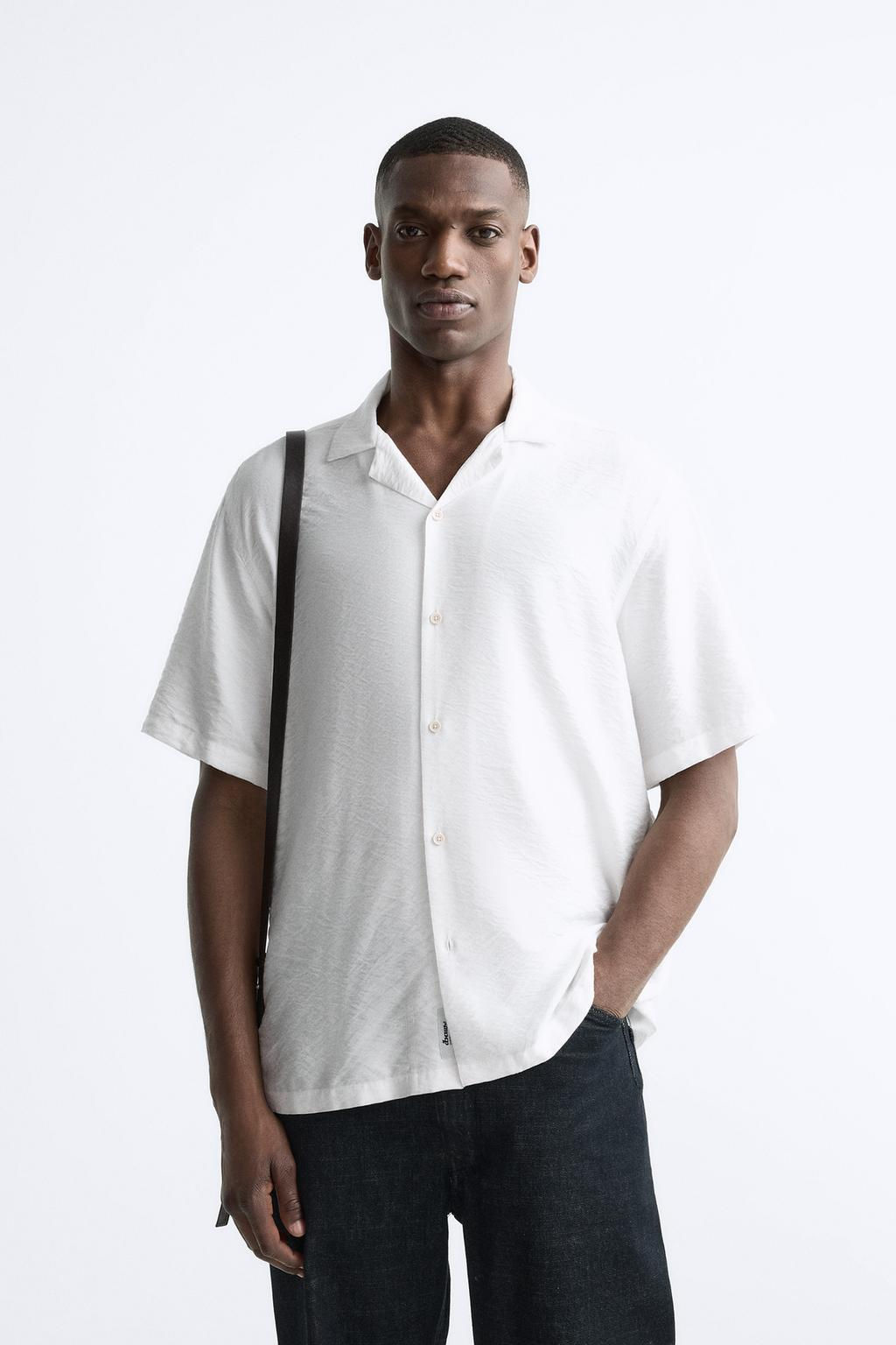 TEXTURED VISCOSE BLEND SHIRT - Zara фото 19