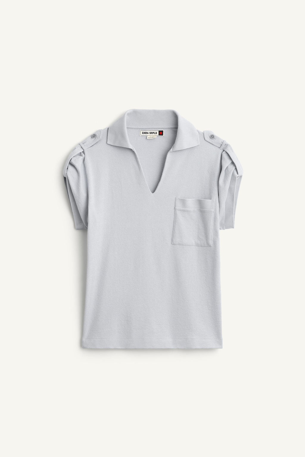 SHRT SLV TRRY PL / Azul lavado - Zara фото 4