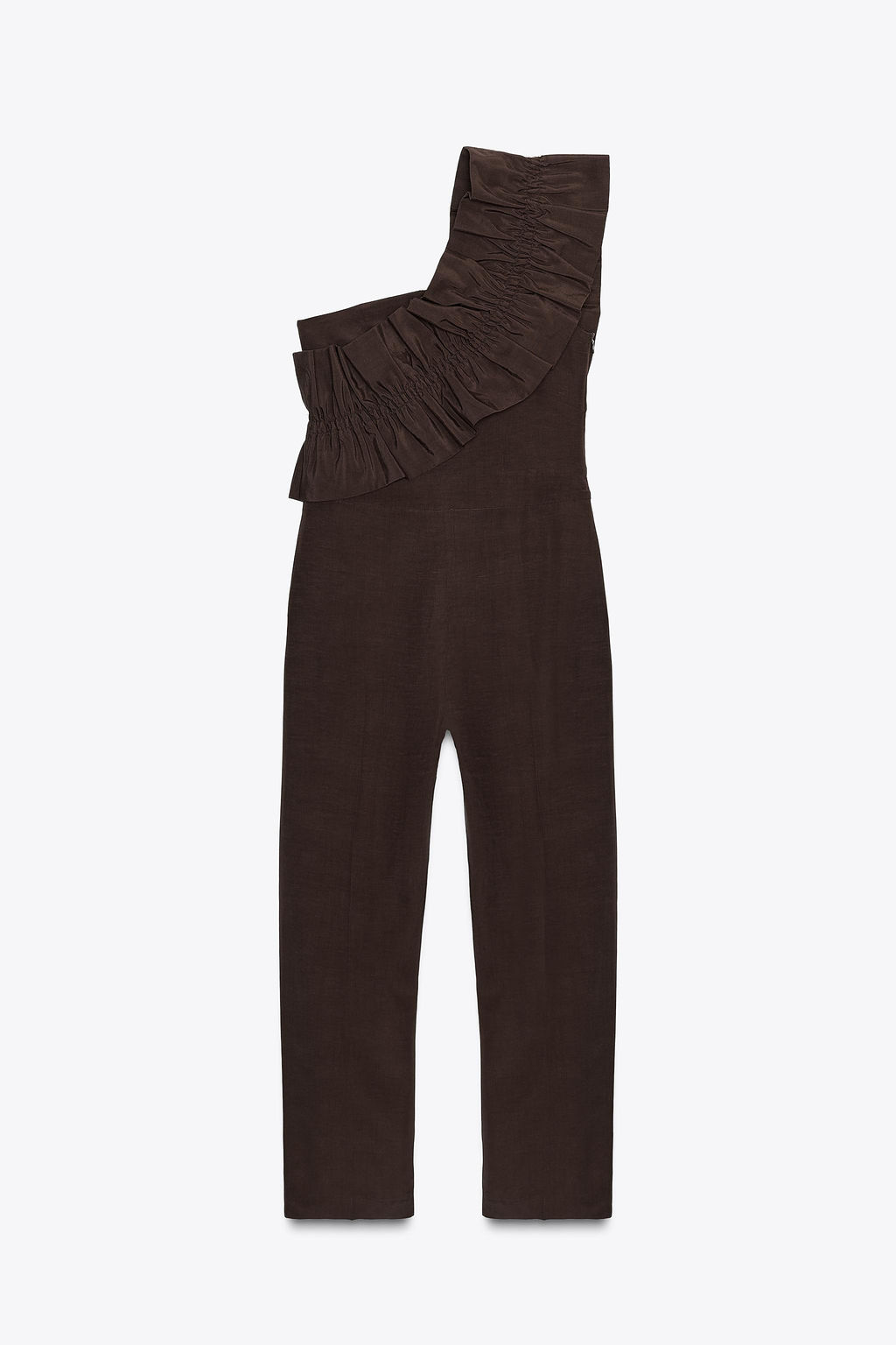 ASYMMETRIC RUFFLE JUMPSUIT - Zara фото 9