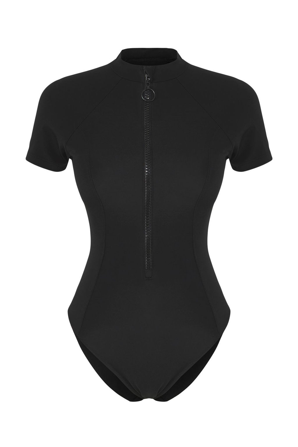 TRENDYOLMILLA Siyah Fermuarl? K?sa Kollu Regular Sorf Mayosu TBESS25MA00110  фото 6