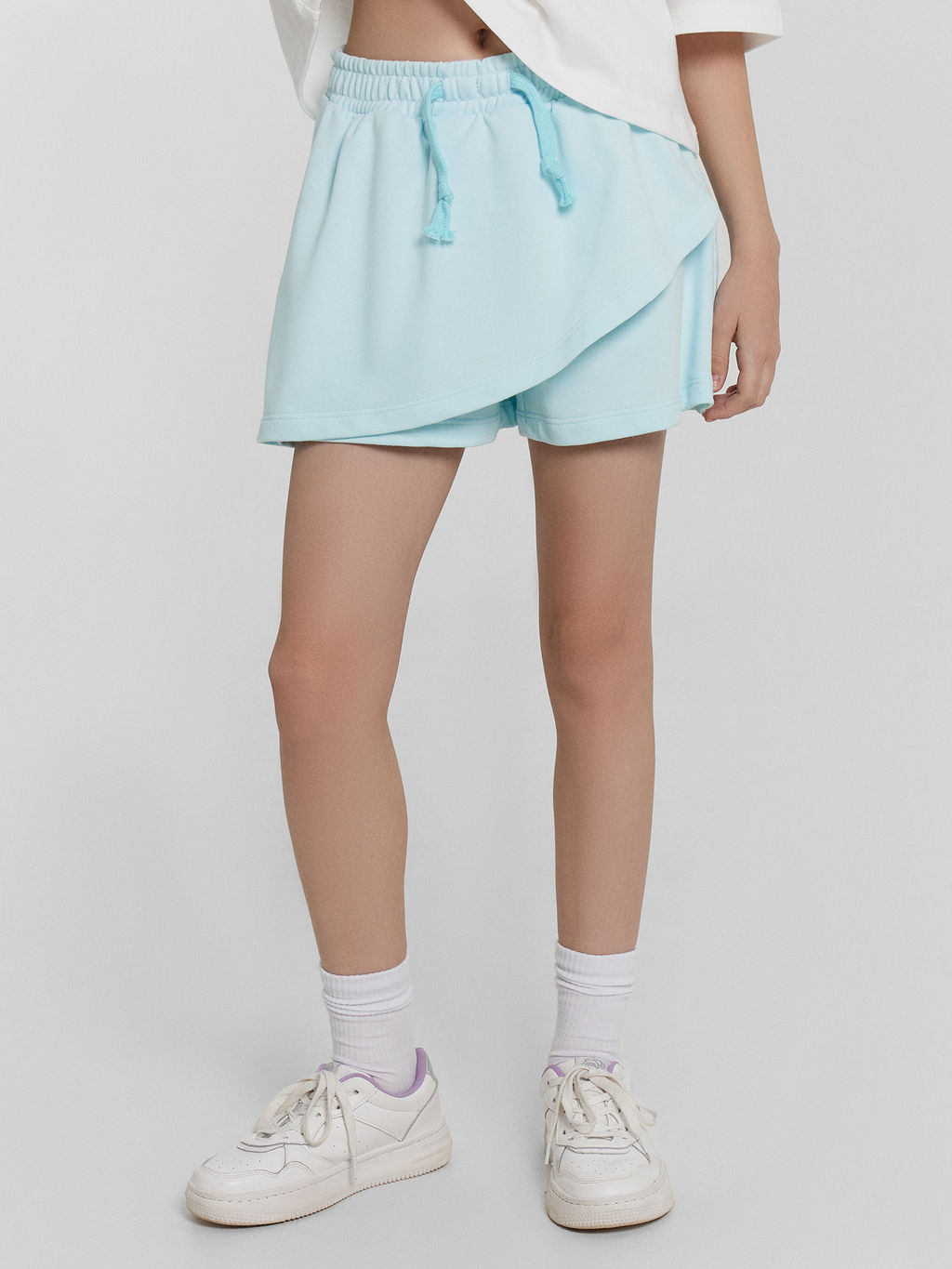 Шорты юбка для девочек голубые - Mark formelle фото 2