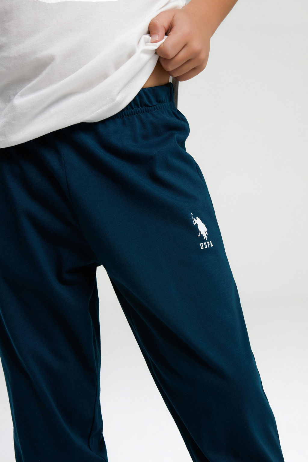 Erkek _ocuk Beyaz Pijama Tak_m_ Sepette S_rpriz _ndirim - U.s. polo assn фото 4