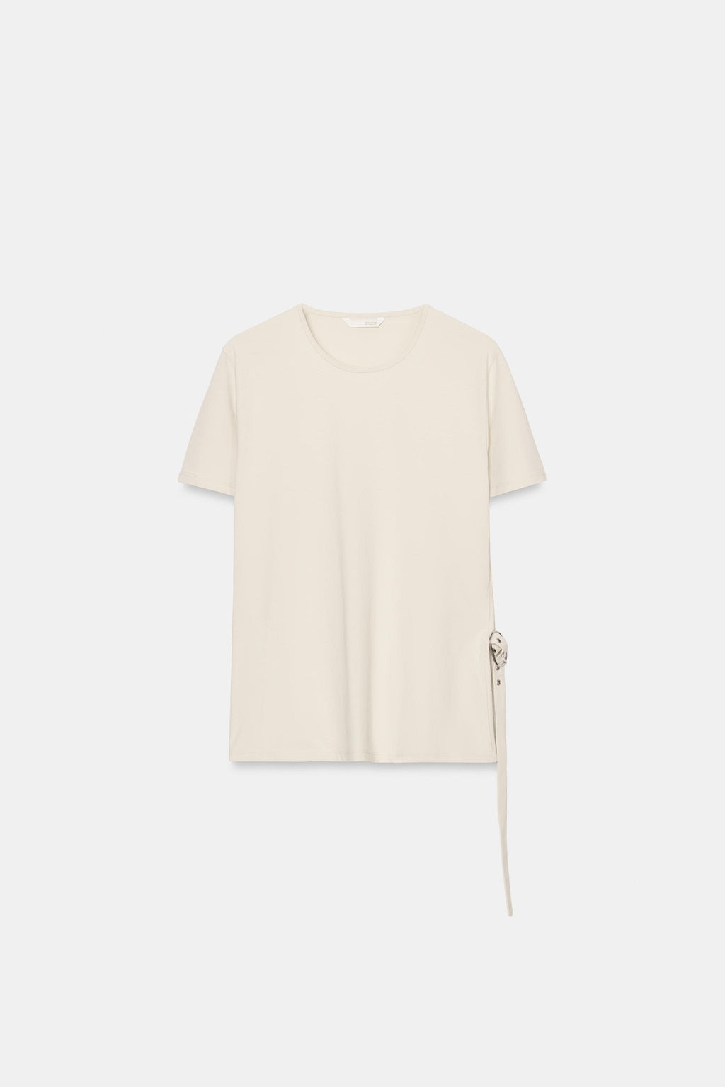 CAMISETA ABERTURA HEBILLA / Beige - Zara фото 6