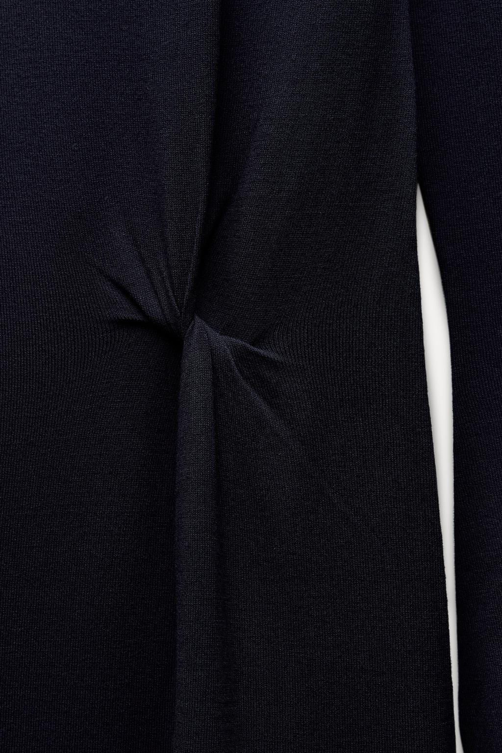 LONG KNOTTED KNIT DRESS - Zara фото 7