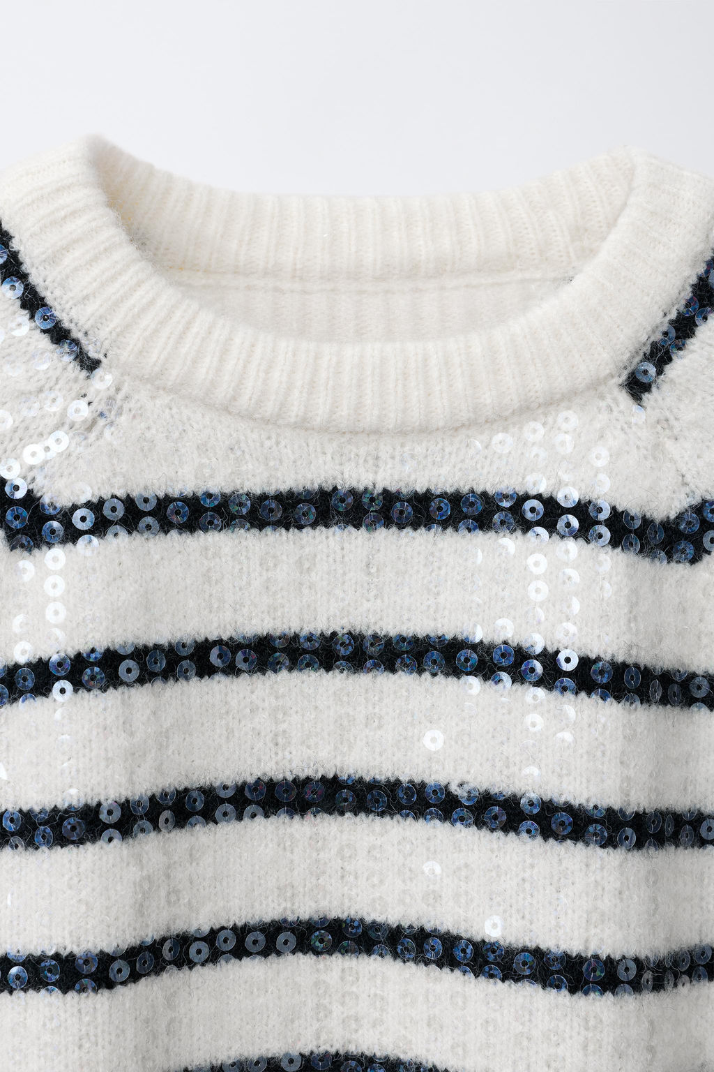 STRIPED KNIT SEQUIN SWEATER - Zara фото 3