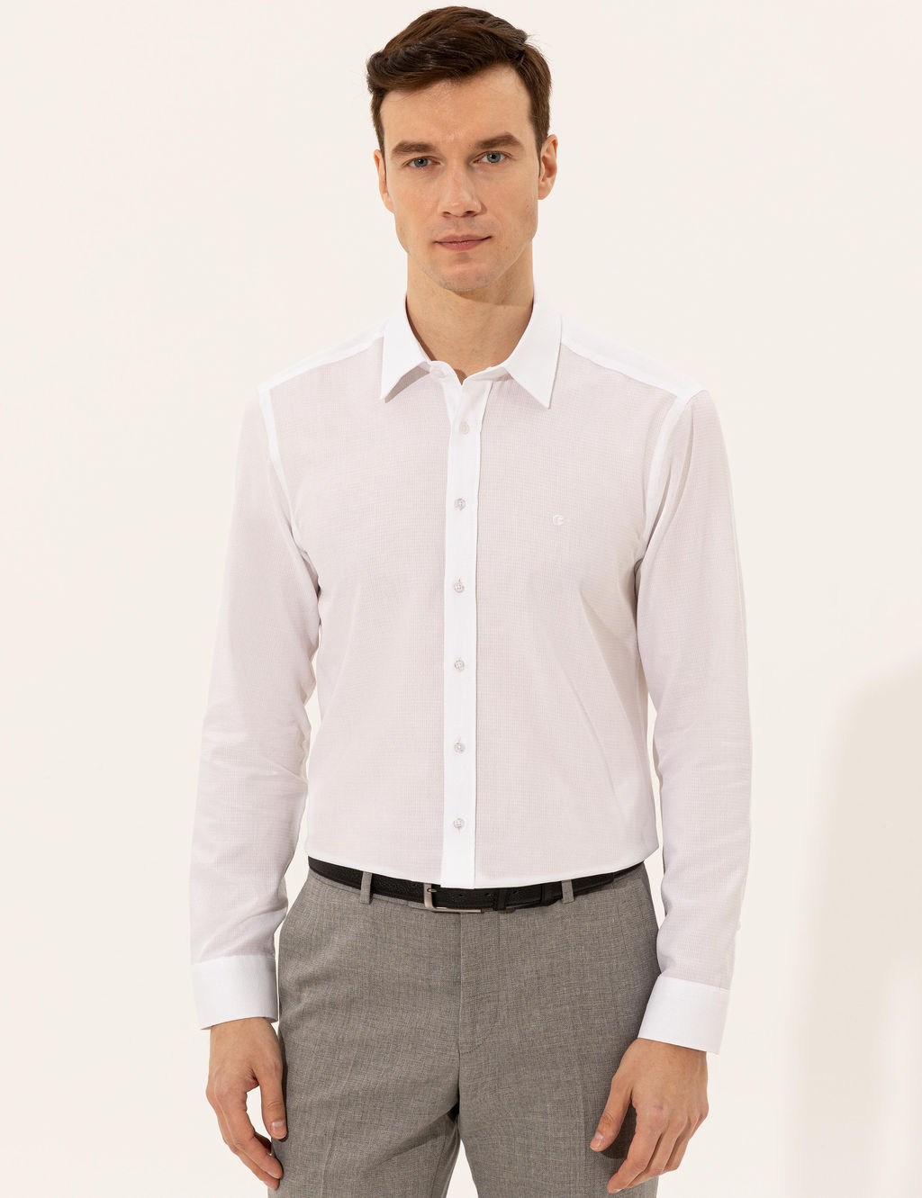 Beyaz Slim Fit Uzun Kollu G_mlek - Cacharel фото 3