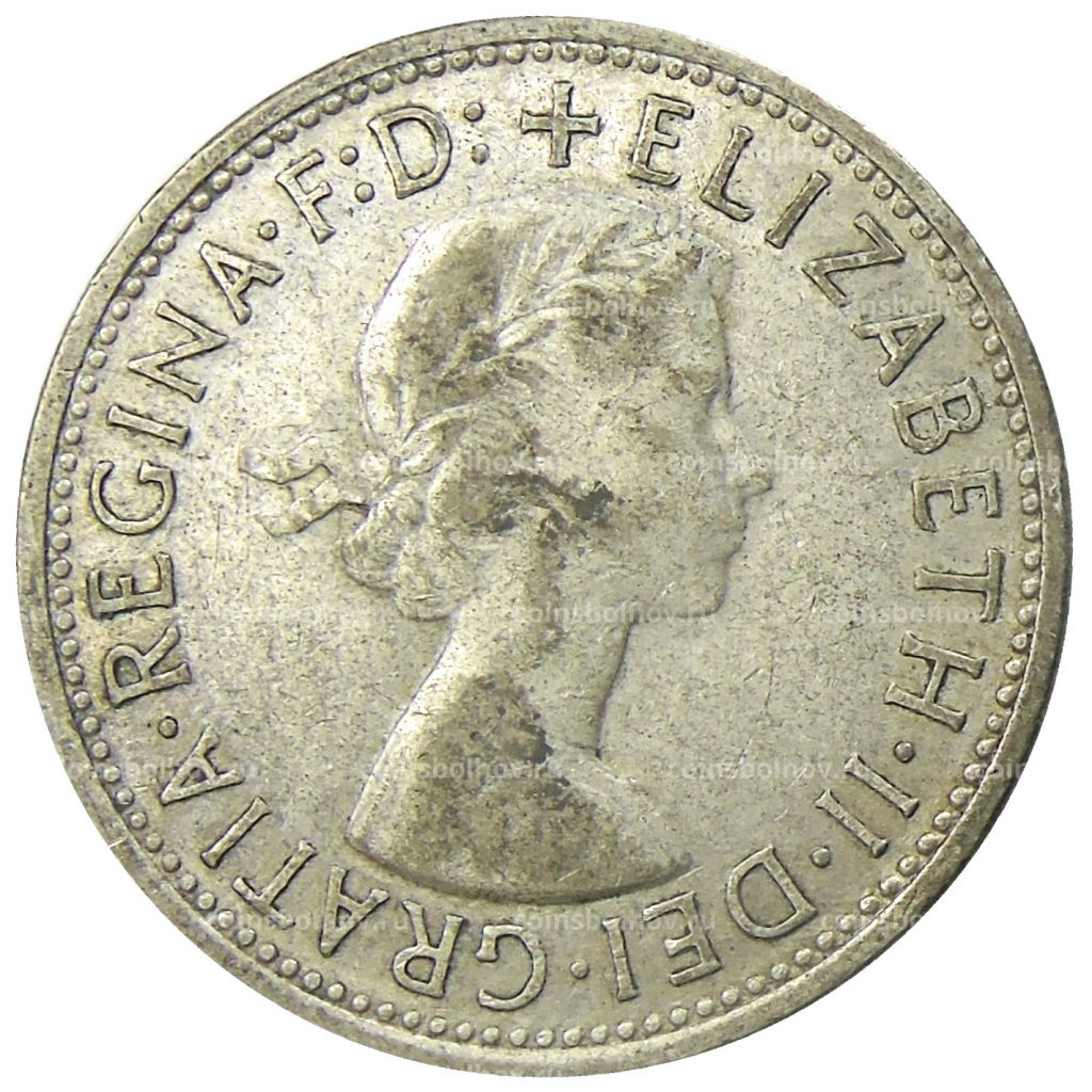 Монета 1 флорин (2 шиллинга) 1954 года Австралия  Королевский визит Елизаветы II