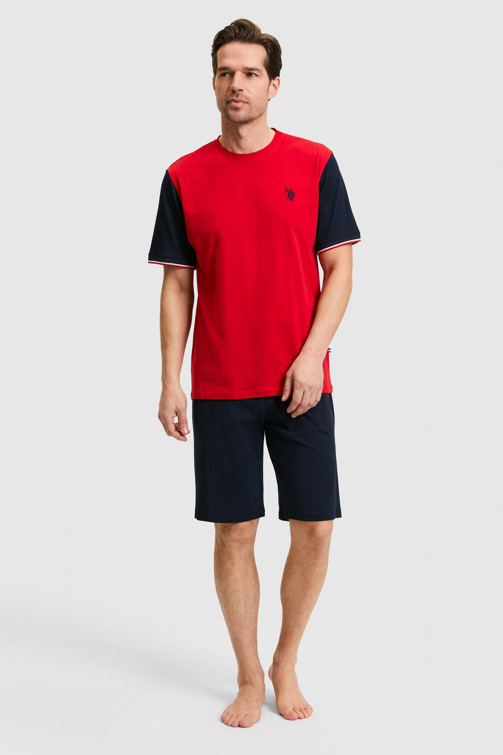 Erkek K_rm_z_ Pijama Tak_m_